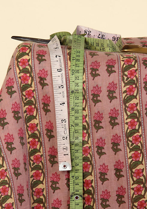 Mulmul Cotton In Floral Block Print