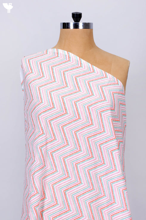 Mulmul Cotton In Zigzag Print