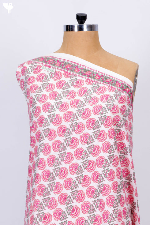 Cambric Cotton In Pink Floral Print