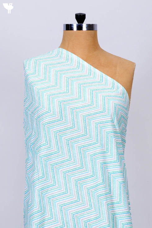Cambric Cotton In Zigzag Print