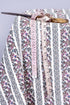 Cambric Cotton In Striped Floral Print