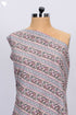 Cambric Cotton In Striped Floral Print