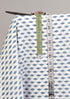 Cotton Cambric Yardage in Blue Butti Hand Screen Print