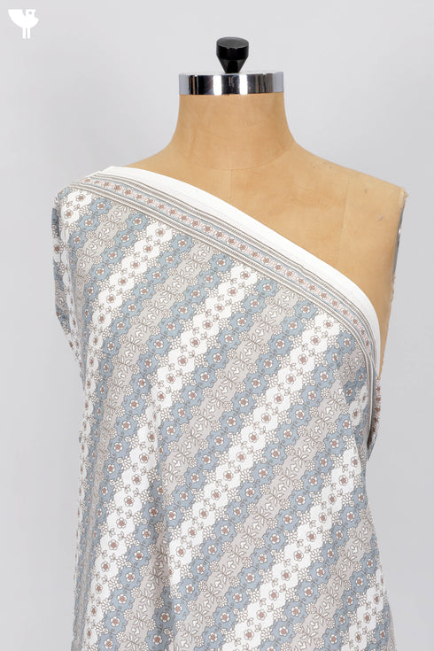 Cambric Cotton In Striped Print