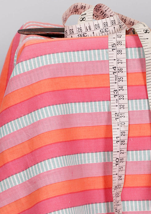 Cambric Cotton In Striped Print