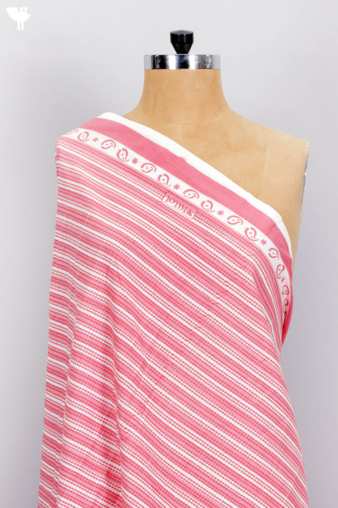Cambric Cotton In Fine Striped Print
