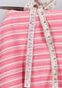 Cambric Cotton In Fine Striped Print
