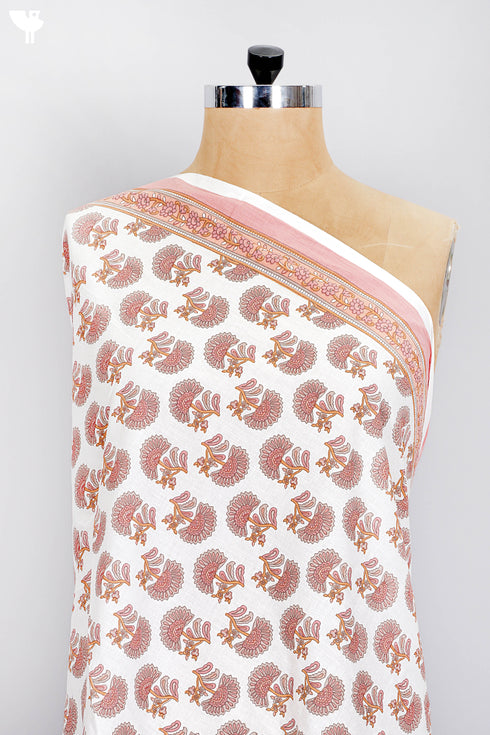 Cambric Cotton In Pink Floral Print