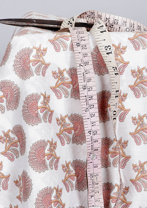 Cambric Cotton In Pink Floral Print