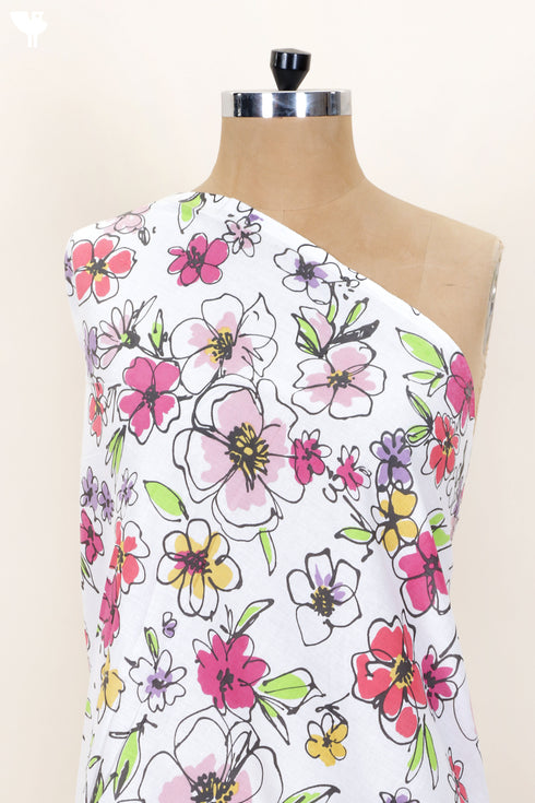 Cambric Cotton In Floral Print