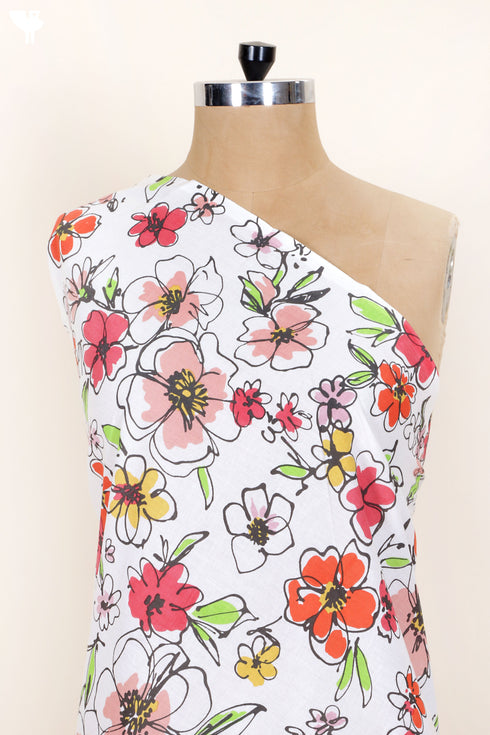 Cambric Cotton In Floral Print