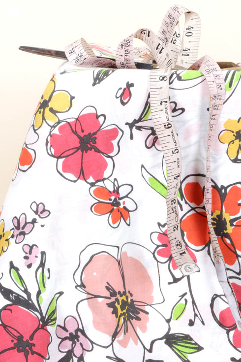Cambric Cotton In Floral Print