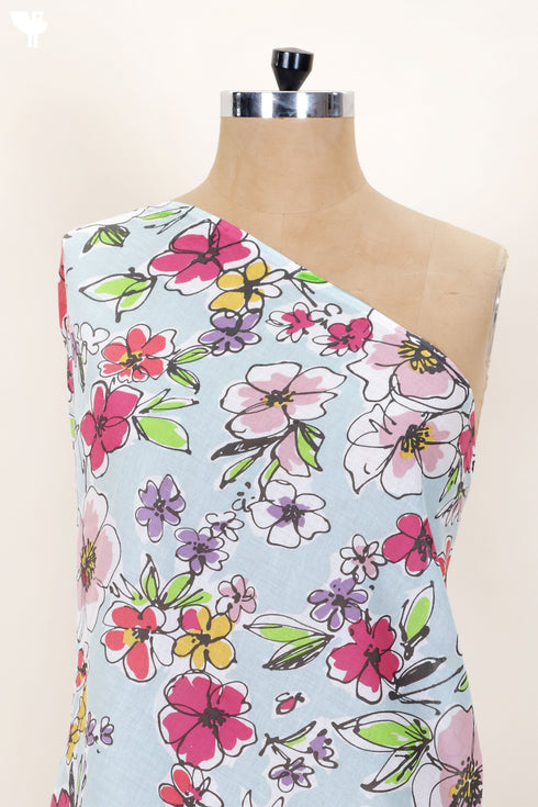 Mulmul Cotton In Floral Print